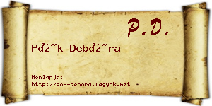 Pók Debóra névjegykártya